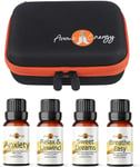 Essential Oil Gift Set LIFE Travel Pack 4 x Essential Oils For Anxiety Sleep