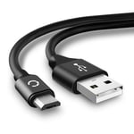 CELLONIC® USB cable 2m compatible with Ultimate Ears Megaboom, 3, Wonderboom, 2, Boom 2, 3, Blast, Megablast, Hyperboom Charging Cable Micro USB to USB A 2.0 Data Cable 2A Black PVC Lead USB Wire
