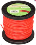 Riegolux 107666 Fil Débroussailleuse Nylon Carré - Rouge -2.4 mm x 100 m