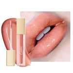 Oulac Shine Nude Liquid Lipstick for Women-Lip Plumper Lip Gloss for Dry Lip Care,Hydrating Lip Tint Stain with Vitamin E & Rose Oil Vegan & Cruelty-Free, S01