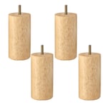 Pack of 4 Wood Furniture Parts Sofa Legs, Wooden Furniture Legs, Support Feet, Cylindrical M8 Bolt, Replacement Legs, for Coffee Table,TV, Drawers Cabinet, Bedside Table(12cm/4.7in)