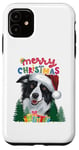 iPhone 11 Merry Xmas Border Collie Pjs Mum and Dad Christmas Card Tee Case