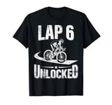 6th Birthday Party Lap 6 Unlocked 6 Year Old Cyclist Bike T-Shirt