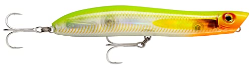 Rapala - Leurre de Pêche MaxRap Walk'N Roll Construction ABS - Leurre Mer & Eau Douce Flottant - Profondeur de Nage Surface - Taille 10cm / 13g - Fabriqué en Estonie - Flake Hot Chartreuse