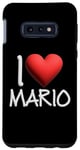 Coque pour Galaxy S10e I Love Mario Nom personnalisé Homme Guy BFF Friend Cœur