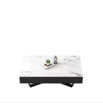 FTFTO Home Accessories Marble Coffee Table Minimalist Nordic Coffee Table Small Apartment in The Living Room Italian High-End Gray-Black Table