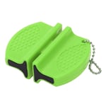 UK (Green)Portable Mini Knife Sharpener Multifunctional Double Sided Pocket Kni