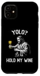 Coque pour iPhone 11 YOLO Hold My Wine Funny Jesus Easter JK BRB Ressurection