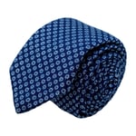 Ungaro, Cravate homme de marque Ungaro. Bleu à petites fleurs