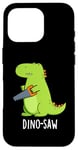 Coque pour iPhone 16 Pro Dino-saw Jeu de mots drôle dinosaure