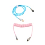 Coiled Keyboard Cable Type C To Usb Detachable Coiled Cable With Metal Avi Set