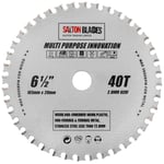 Saxton TCT TCT16540TMPT Lame de scie circulaire multi-usages 165 mm x 40 dents x 20 mm alésage (anneau 16 mm) Bois et métal Compatible avec Bosch, Dewalt, Ryobi, Makita, etc.[G178]