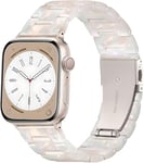 Bracelet Léger en Résine Compatible avec Apple Watch Bracelets 38mm 40mm 41mm 42mm 44mm 45mm 46mm 49mm, Boucle en Acier Inoxydable Bracelet pour iWatch Ultra SE, Séries 10 9 8 7 6 5 4 3 2 1