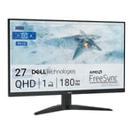 Dell G2725D 27" QHD (2560x1440) Écran PC Gaming, 180Hz, IPS, 1ms, AMD FreeSync, 99% sRGB, DisplayPort, 2X HDMI, Garantie 3 Ans, Noir