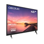 Cecotec Smart TV LED 40 Pouces avec résolution Full HD - Television 0 série 0040. Système Dolby, Tuner DVB_T/T2/C/S/S2, Haut-parleurs 16W, Connexions HDMI x 3 et USB x 2, Mémoire Flash