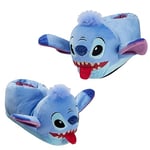 Disney Chaussons Femme Chaussons Peluche Adulte Rigolo Idée Cadeau Stitch Bourriquet Baby Yoda (Bleu/Rose Stitch, 39-40)