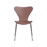 Fritz Hansen Sjuan 3107 stol wild rose, färgad ask, kromat stålstativ