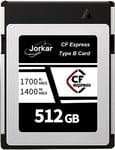 Express Type B Carte Mémoire 512Go Pour Caméra Nikon Z6/Z7/Z9/D6/D5/D850/D500, Pour Canon Eos-1Dx/C300/C500/R5 R5C R3, Pour Panaso Gh6/S1/S1R/S1K, Dji Ronin 4D, Jusqu'À 1700Mb/S