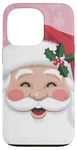 iPhone 13 Pro Vintage Pink Christmas Cute Funny Santa Claus Holiday Xmas Case