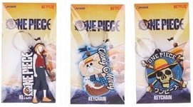 One Piece Porte-clés 2D PVC 7x12,5cm (Lot de 3) - 5038104134357