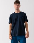 Boss Orange Mix&Match Mens Stretch-Cotton Loungewear T-Shirt with Embroidered Logo - Dark Blue - Size Large