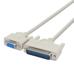 Câble De Conversion Db9 Vers Db25 Câble De Conversion Rs232 Femelle Vers Db25 Mâle Null Modem Série Parallèle Imprimante Pour Dte Pc Mac Linux Transmission De Données Communication[USB241267]