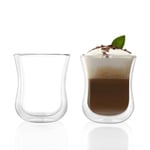 Stölzle_Lausitz Tasses à café Coffee'N More 180 ml I verre thermo lot de 2 I verres à double paroi I verres à thé orientaux en verre borosilicate I passe au lave-vaisselle et au micro-ondes