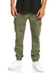 Quiksilver Homme Mw Cuffed Cargo Jeans, Four Leaf Clover, XXL EU