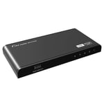 LENKENG 1 in 4 Out HDMI Switch.     Supports UHD 4K2K@30/60Hz. Supports HDMI 2.0 and 1.4 &amp; HDCP, 1.4/2.2. Plug &amp; Play. Supports EDID &amp; HDR. Metal Housing.