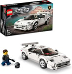 LEGO Speed Champions Lamborghini Countach, Race Car Toy Model Replica, Building