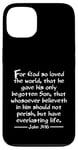 iPhone 13 John 3:16 Whole Verse King James Bible For God So Loved KJV Case