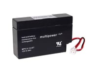 Multipower Pb-12-0,8-Jst Mp0,8-12 Blybatteri 12 V 0,8 Ah Blyfilt (B X H X D) 96 X 62 X 25 Mm Jst-Kontakt Underhållsfritt, Låg Självurladdning