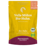 Herrmann's Selection luomu -säästöpakkaus 40 x 100 g - luomukana, luomuporkkana ja luomukamut