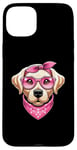 iPhone 15 Plus Labrador Pink Bandana Glasses Dog Case