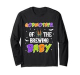 Godmother of the Brewing Baby Halloween Theme Baby Shower Long Sleeve T-Shirt