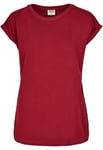 Urban Classics Women's Ladies Organic Extended Shoulder Tee T Shirt, Burgundy, 3XL Plus UK