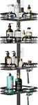 Telescopic  Shower  Caddy ,  Bathroom  Corner  Shower  Caddy  with  4  Tier &  2