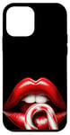 Coque pour iPhone 12 mini It's Not Going To Lick Itself. Bâton de sucre d'orge amusant pour Noël