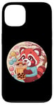 Coque pour iPhone 13 Roter Kawaii Panda avec Bubble Tea