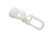 Gardinia T-roll rings with folding hooks, white, ABS, Nicht Zutreffend