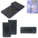 Felt Case for Realme GT Neo 3 dark gray blue edge Cover bag Pouch