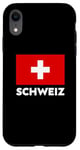 Coque pour iPhone XR Switzerland Flag Schweiz Suisse Swiss White Red