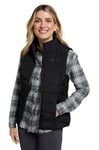 Mountain Warehouse Opal Womens Padded Gilet - Lightweight Ladies Body Warmer, Water Resistant Sleeveless Jacket with Front Pockets - For Light Rain, Autumn, Winter Black Women's Size 6