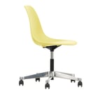 Vitra - Eames RE Plastic Chair PSCC 92 Citron, Castors Soft - Skrivbordsstolar - Charles & Ray Eames - Gul