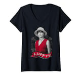 Womens One Piece Monkey D Luffy Live Action Straw Hat Pirate V-Neck T-Shirt