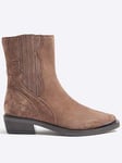 River Island Chelsea Western Ankle Boots - Beige, Beige, Size 3, Women