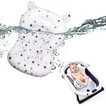 Aolso Coussin de Bain pour Nouveau-né, Coussin De Baignoire Bébé,Tapis de Bain Antidérapant Support Siège de Bain Baignoire Bébé pour Douche Pliable Bébé Coussin Flottant de Baignoire De 0 à 18 Mois