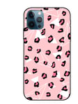 stilluxy compatible with iPhone 12 pro max case 12promax phone tempered glass cover cute leopard print pink 6.7 inch