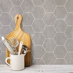 Kjøkkenpanel KW, Skifer Natur "Hexagon" Satin
