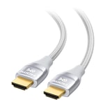 Câble HDMI Ultra 8K 48 Gbit/s avec connecteurs métalliques et gaine tressée - Compatible 8K 120 Hz et HDR pour PS5, Xbox Series X/S, RTX3080 / 3090, RX 6800/6900 Apple TV- 1 m